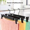GUANJUNE 10 Pack Clothes Pants Hangers, Space-Saving Skirt Holders with