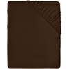 Utopia Bedding Fitted Sheet Double, Brown - Deep Pocket 14