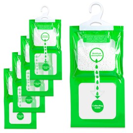 Dunkwckore 5 Packs 80 g Humidity Pack, Moisture Absorber, Dehumidifier Cabinet Moisture Absorber, Dehumidifier Wardrobe Bag for Hanging, Anti-Mould Hanging Dehumidifier