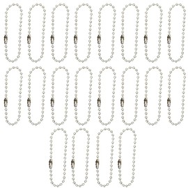 LuLiyLdJ Pack of 20 12 cm Silver Ball Chain, Stainless Steel Ball Chain, Stainless Steel Beads Roller Chain, for DIY Jewellery Making, Necklaces, Bracelets, Key
