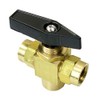 HongBoW Brass Instrument 3 Way Ball Valve L Port Panel