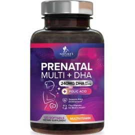 Natures Nutrition Prenatal Multi+ Dha Apoyo Embarazo 120sgls Sin Sabor