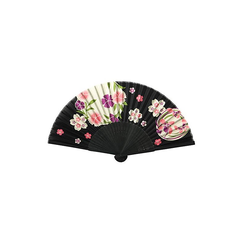 Ceramic Indigo Fan, Sakura Nadeshi, Size: Approx. 8.3 inches (21