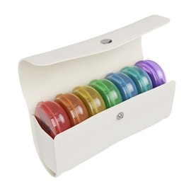EZY DOSE - Estuche semanal para píldoras AM/PM (7 días), planificador de medicamentos, organizador de vitaminas, compartimentos emergentes, 2 veces al día, tapas de arco iris, incluye estuche crema,