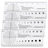 Geiserailie 4 Pcs Medical Ruler with Wound Measuring and Pupil