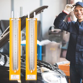 Totority 1 Pc Stainless Steel U- Shaped Pressure Gauge 0-3KPA Differential Pressure Gauge High Accuracy Pressure Sensor Easy Read U- Tube Manometer for Home Using