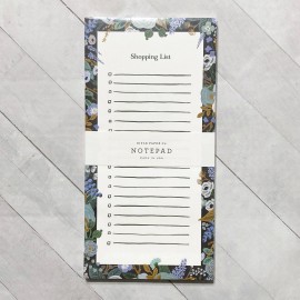 Rifle Paper Co List Note Pad 8.5 x 4.25 Memo To Do Designer - Garden Party Blue