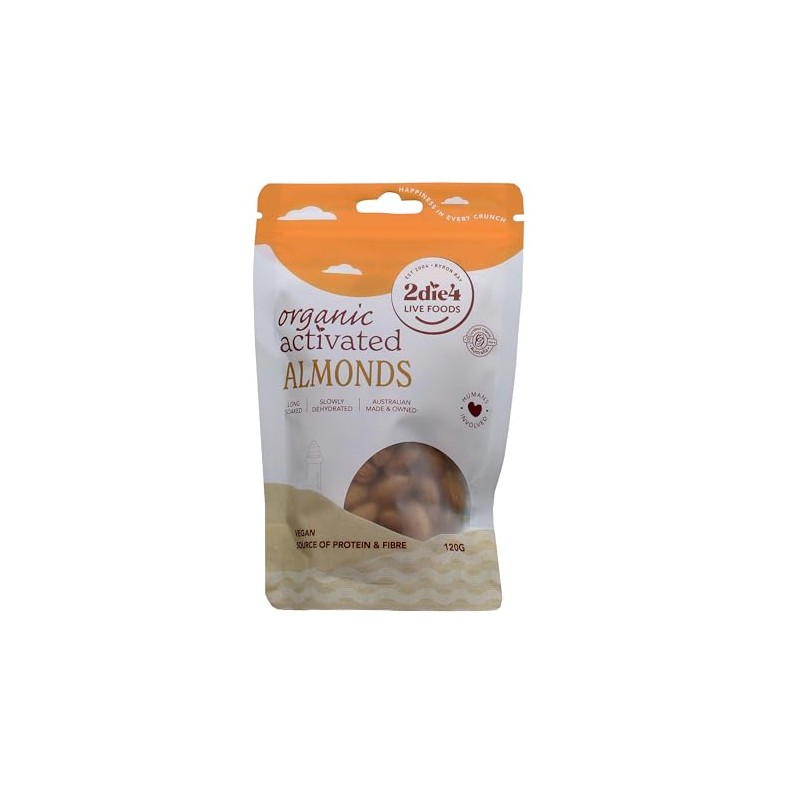 2Die4 Live Foods Activated Organic Almonds 120g