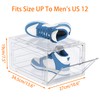 HOMIDEC Shoe Storage, 6 Pack Shoe Organizer Clear Hard Plastic