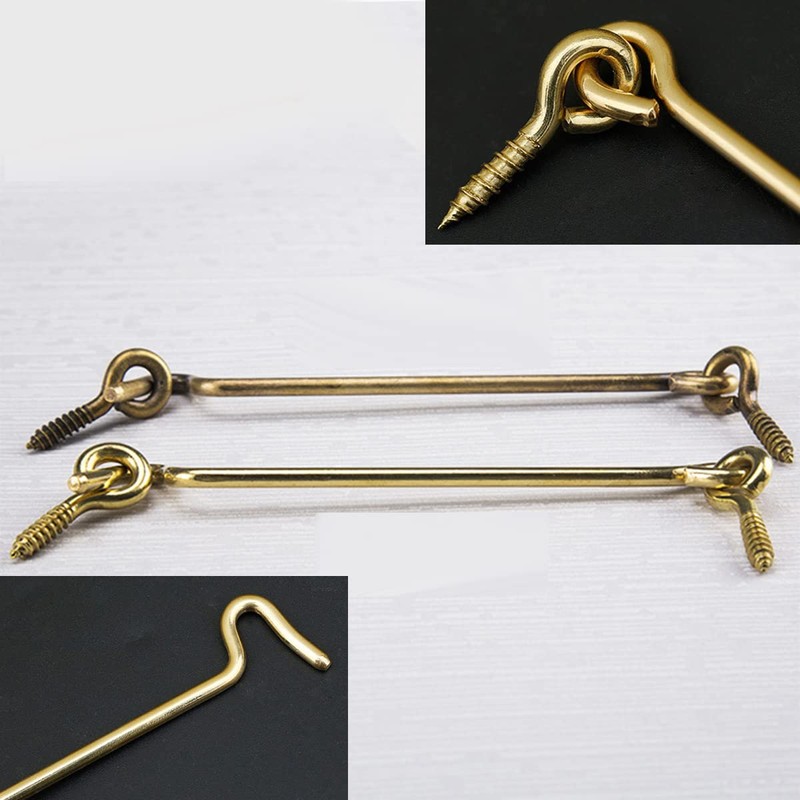 Hook and Eye Latch 7.5cm Retro Cabin Hooks Outside Solid