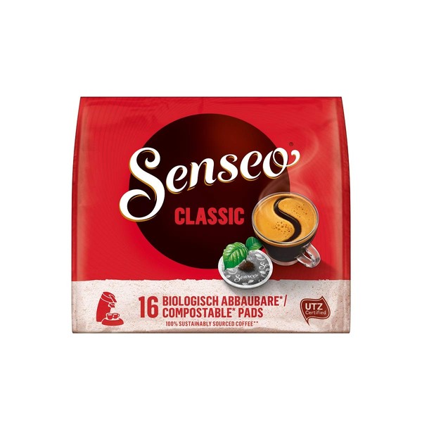 Senseo Coffee Pods Classic Medium Roast, 160 Pods, 16Count Pods (Pack Of 10) for Coffee Makers, Hot Coffee, Cold Brew Coffee, Espresso, Classic, 160Count (4051952)