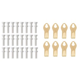 Takker Hardwall Refill Pack of 24 and 8 x Takker Picture Hooks - Hang Up to 12kgs - for Plaster Brick Ceramic Tiles Wood and Plasterboard - for Pictures Canvas Utensils and Tools