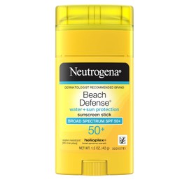NEUTRÓGENA | Bloqueador Protector Solar Facial 50 en Stick | Protector en Barra | Solar Beach Defense | Resistente al Agua | Apto Pieles Grasas y Mixtas | Oil Free | 42 Gr