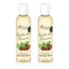 Aceite de Ricino Puro Pacalli 2 Pack Cejas Pestañas Cabello Barba 260ml                                                                               