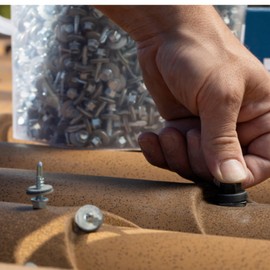 Bricoloco High Density Polyethylene Hexagonal Bolts and Nuts Plastic Cover Cap for Screw Cover Cap Black - M10 Pack of 50