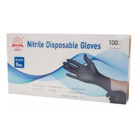 JIALI Guantes De Nitrilo Negro Grande Jiali Calibre 6 Caja 100 Pz