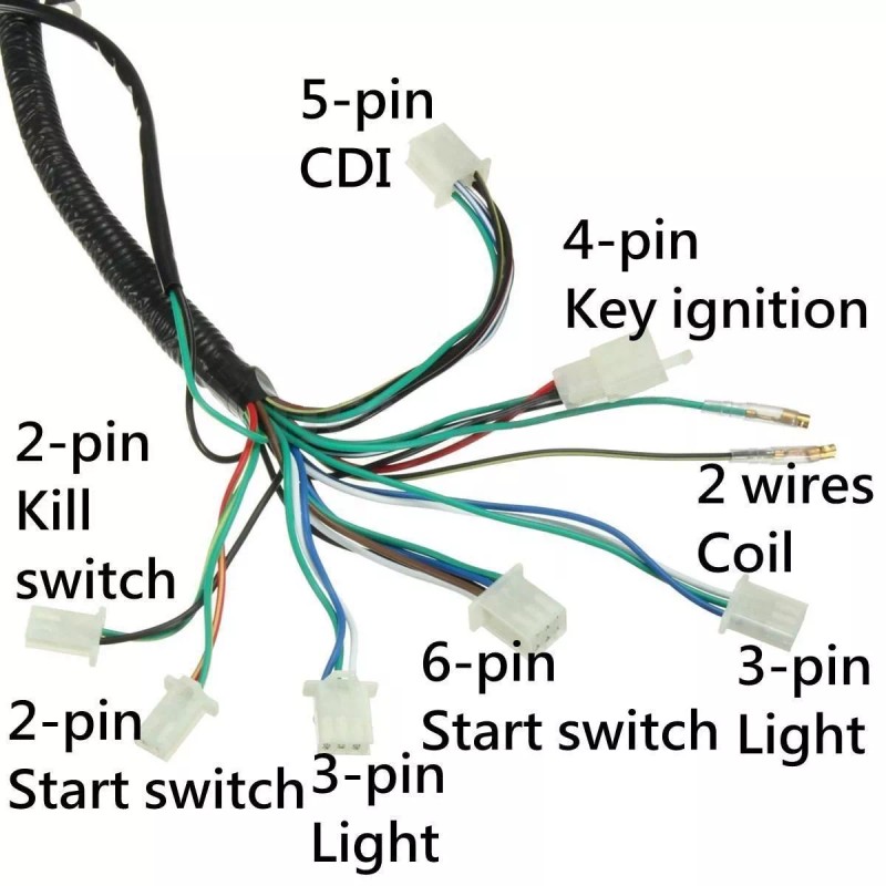 FixRightPro NEW Main Wiring Harness 110cc 125cc ATVs Quads Four