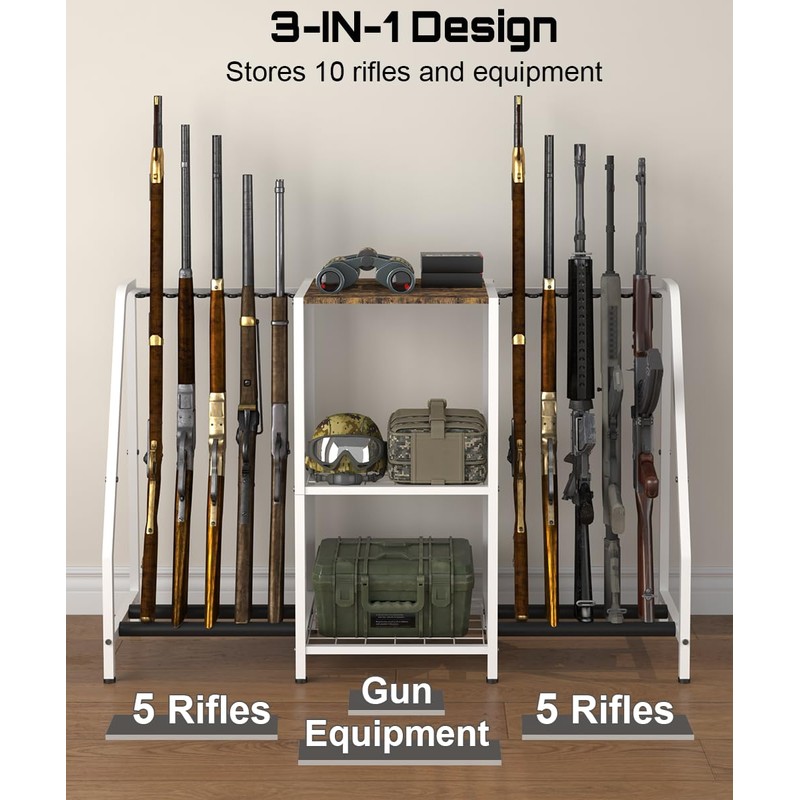 Mondazie Double-Side Gun Rack Stand, Vertical Rifle Display Holder with