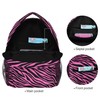 Fisyme Pink Zebra Print Laptop Backpack Bag Bookbag Casual Travel