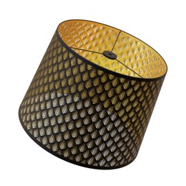 Barrel lamp shades,metal lampshades,large lamp shades for table lamps,drum lamp shades for table lamps,12" Top x 14" Bottom x 10" H (Spider) Antique Bronze Gold lamp cover,lampshades for floor lamps