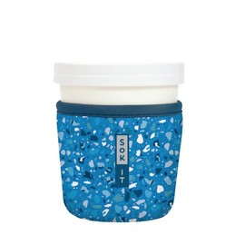 Sok It Ice Cream Sok Insulated Neoprene Cover (Sky Terrazzo, Fits Tapered Ice Cream Pints)