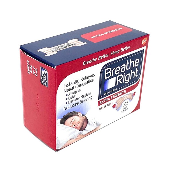 Breathe Right Extra Nasal Strips (72 Count)