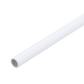 MECCANIXITY 2Pcs 0.31 Inch PVC Rigid Tube Round Pipe 6mm ID 8mm OD 12" High Impact for Water Pipe, Aquarium, Fish Tank, Greenhouse Garden, White