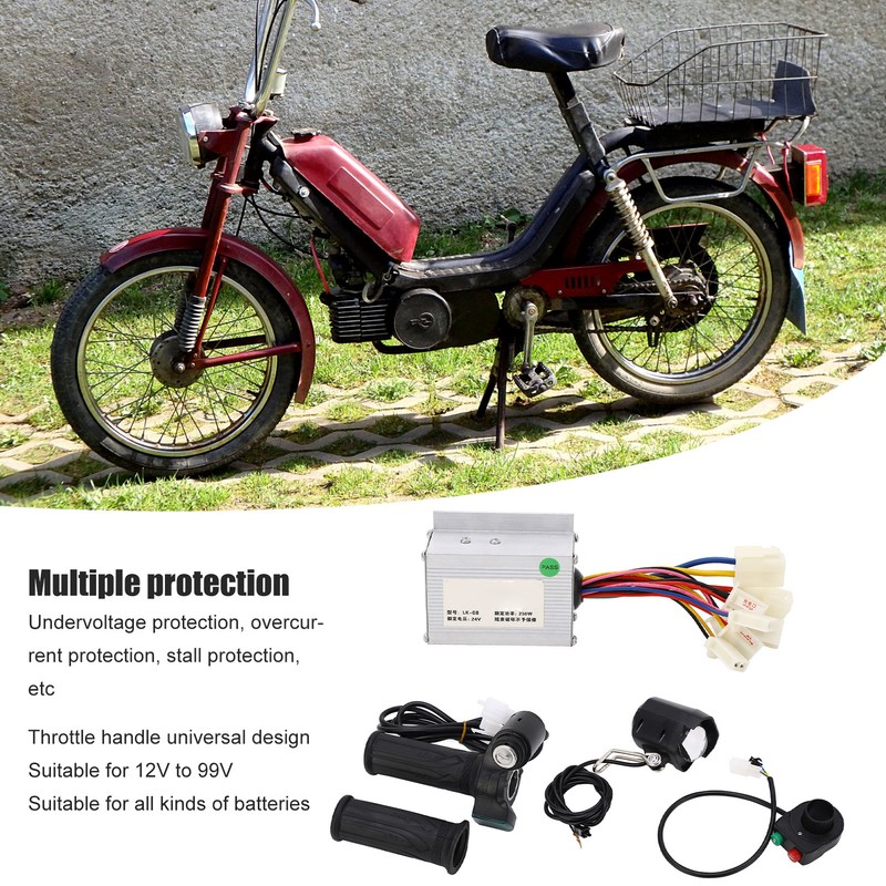 24V 250W Brushed Motor Speed Controller Headlight Throttle Grip with