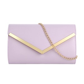 Meliyya Women's Patent Leather Clutch Bag Evening Bag Clutch Bag Wedding Bag Elegant Envelope Crossbody Shoulder Bag, 07581 Purple