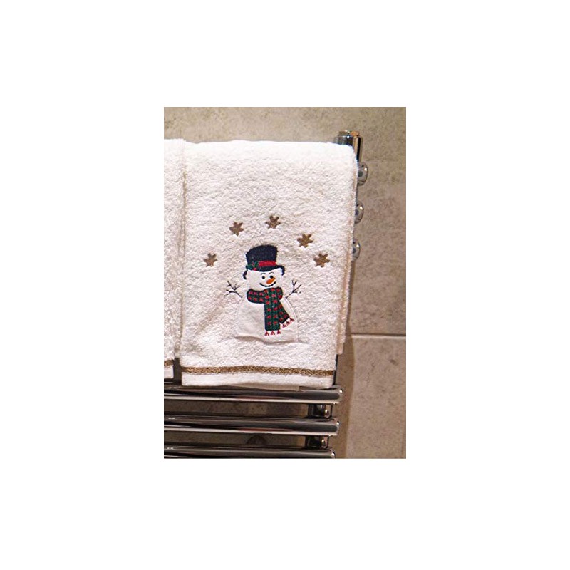 Lex's Linens Snowman Embroidered Christmas Hand/Kitchen Towel