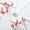 Gnteey Natural Peridot Necklace 925 Sterling Silver 7X5 mm Pear
