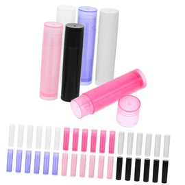 TOVINANNA 60pcs Refillable Lip Balm Tubes Portable Lipstick Containers Colors Transparent for Custom Lip