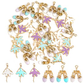 Framendino, 30 Pack Enamel Ballet Girl Charm Ballet Shoes Pendant Ballet Girl Pendant for Necklace Earrings Bracelet Jewelry Craft, No Gemstone
