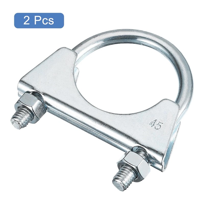 2 Pcs 45mm(1-3/4") Exhaust Clamp, Muffler U-Bolt Clamps, Special Clamp