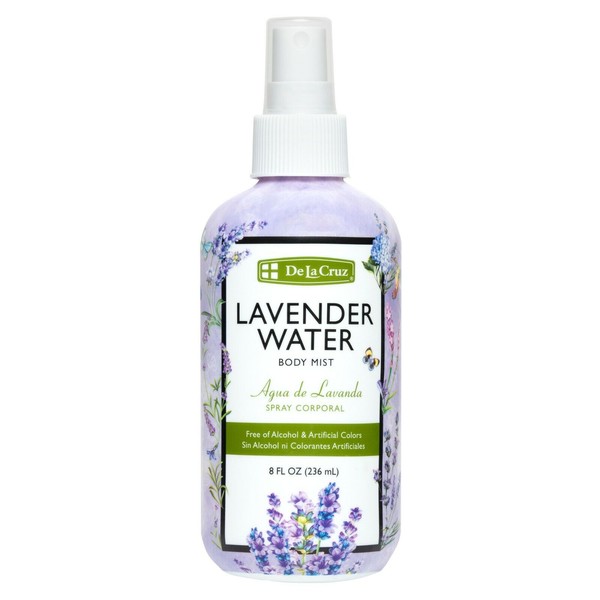 De La Cruz® Lavender Water Spray / No Artificial Colors & No Parabens / 8 FL OZ