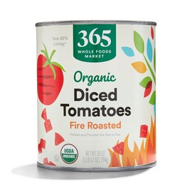 365 by Whole Foods Market, Tomatoes Diced Fire Roasted Organic, 28 Ounce