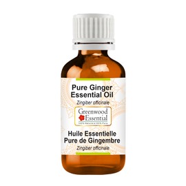 Greenwood Essential Pure Ginger Essential Oil (Zingiber officinale) 100% Natural Therapeutic Grade Steam Distilled for Personal Care 5ml (0.16oz)