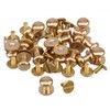 20pcs 9x8x9mm Head Button Brass Studs Screwback Screw Nail For