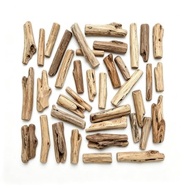 20 Pcs Natural Driftwood Pieces Branch Slices Craft Sticks Beach Decor for for DIY, Craft Sticks, Craft Supplies