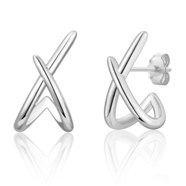 Earrings Silver/Gold Stud Earrings Women's Gold-Plated Small Earrings Women Jewellery Gifts, White Gold