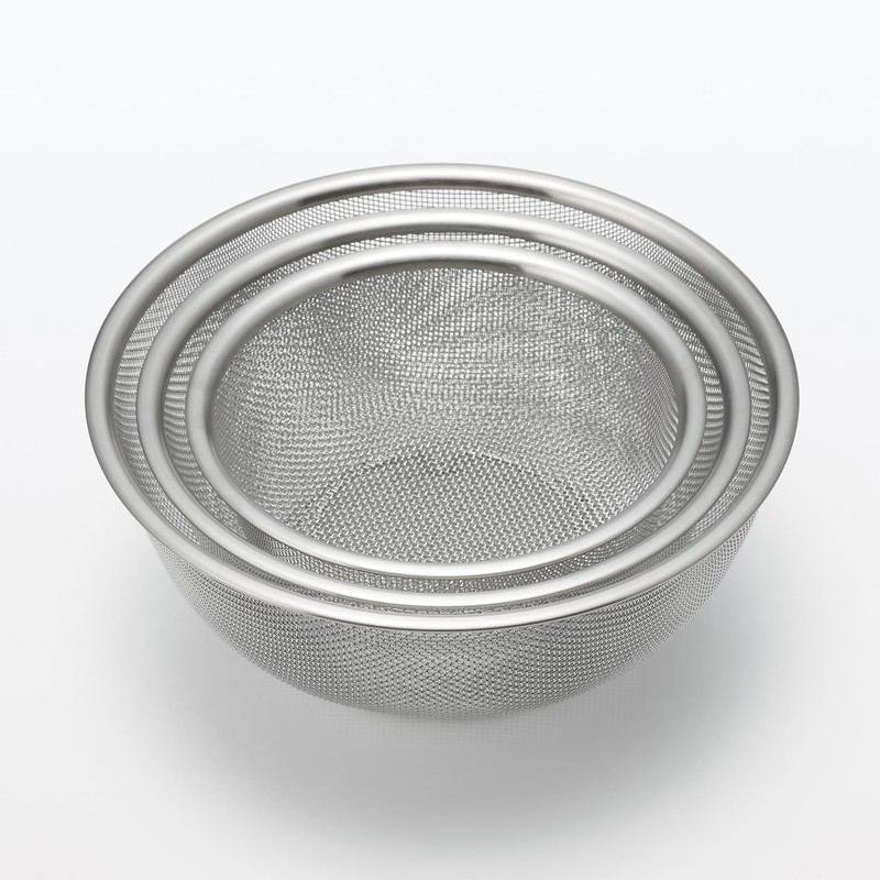 Muji 12828969 Stainless Steel Mesh Colander, S, Approx. Diameter 6.5