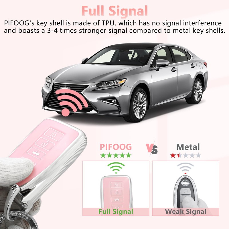 PIFOOG Key Fob Cover for Lexus RX is NX ES