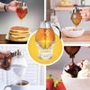 Honey Dispenser, Clear Cinnamic Acid No Drip Syrup Pot with