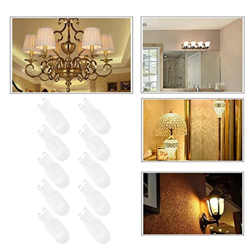 10Pcs G9 Bulbs 3W 5LED Bi Pin Light Source for