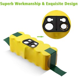 14.4V New Battery Compatible with iRobot Roomba R3 500 600 700 800 900 Series 510 530 531 535 536 540 550 552 560 570 580 595 620 650 660 700 760 770 780 790 800 870 900 980