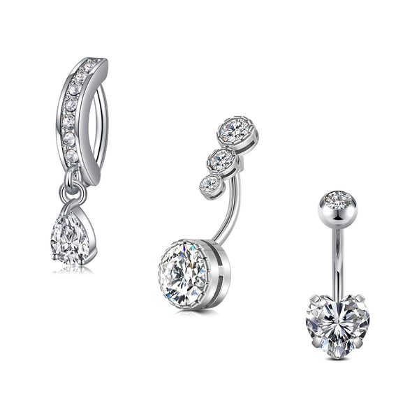 MODRSA Belly Button Ring Belly Ring Silver Belly Button Rings