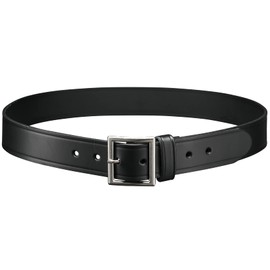 Perfect Fit 1.5 Inch Garrision Genuine Leather Belt American Made Black Leather and Chrome Buckle
