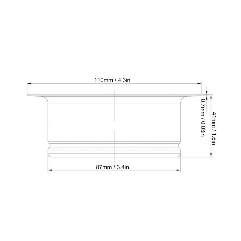 Kitchen Extended Sink Flange Stainless Steel Deep Sink Flange with