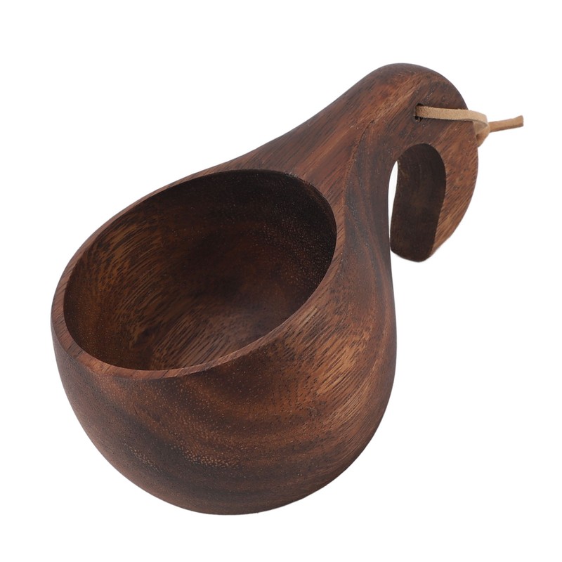220ml Wooden Coffee Cup Comfortable Grip Handmade Eco Friendly Hot