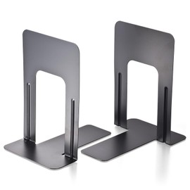 Officemate Sujetalibros Oficial, 22,86 cm, Base Antideslizante, par, Negro, 1 Pairs